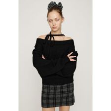 2WAY SHOULDER KNIT トップス