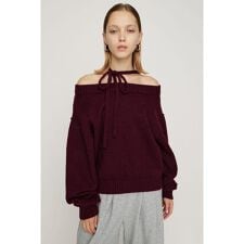 スライ(SLY)の2WAY SHOULDER KNIT トップス