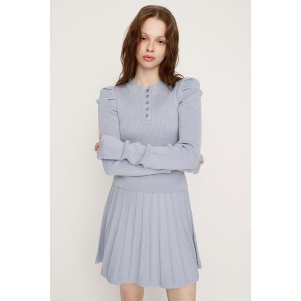 [�}���C]TUCK SLEEVE FLARE KNIT 2P/�X���C�iSLY�j L/BLU1