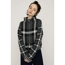 JQ KNIT FRONT ZIP カーディガン