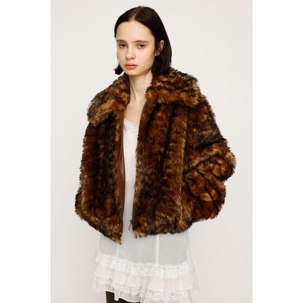 SLY スライ LEOPARD F FUR FRONT HOOK コート レオパ SLY LEOPARD F／FUR FRONT HOOK コート
