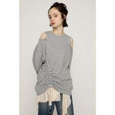 OPEN SHOULDER SW トップス
