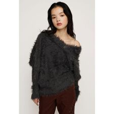 BIG SHAGGY BUTTON RIB トップス