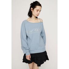 OFF SHOULDER LOGO トップス