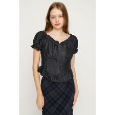 PUFF SLEEVES WOVEN トップス