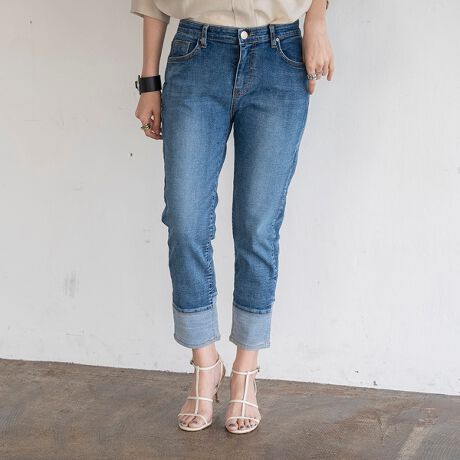 再登場！【INDIMARK】裾切替ボーイフレンドデニム | エウクレイド  