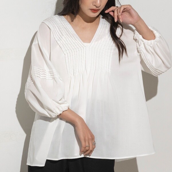 シアーピンタックブラウス | エウクレイド(EUCLAID) | マルイウェブ