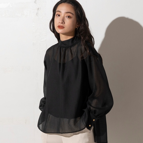 エウクレイド（EUCLAID）/【雑誌掲載】バックリボンシアーブラウス 雑誌掲載】バックリボンシアーブラウス | エウクレイド(EUCLAID