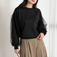 エウクレイド(EUCLAID)の【雑誌掲載】チュールスリーブプルオーバー