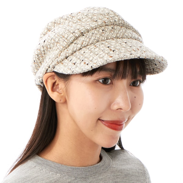 FANCY キャスケット【ツイード/キャスケット/帽子/婦人/ポケッタブル