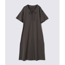 Lautashi×Foo Tokyo コットンマキシドレス ライラック