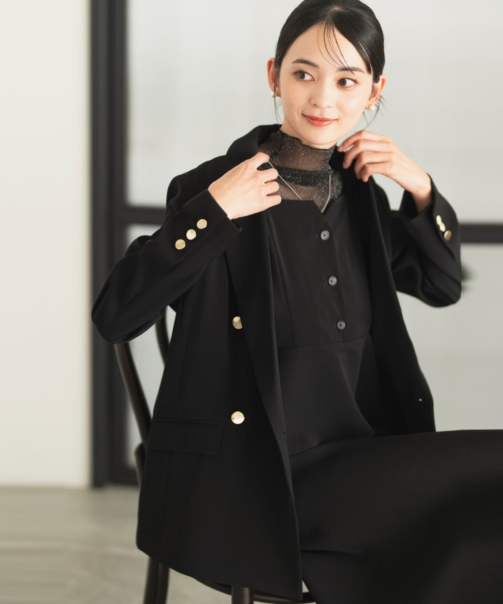 セレン（CELEN）/2025SS新作【洗濯機洗い/トールサイズ】ダブルブレストジャケット 2025SS新作【洗濯機洗い/トールサイズ】ダブルブレストジャケット