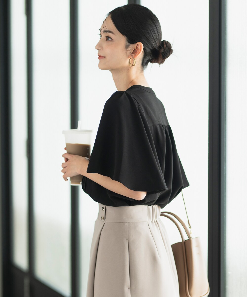 2025SS新作【洗濯機洗い/トールサイズ/二の腕カバー】フレアスリーブ