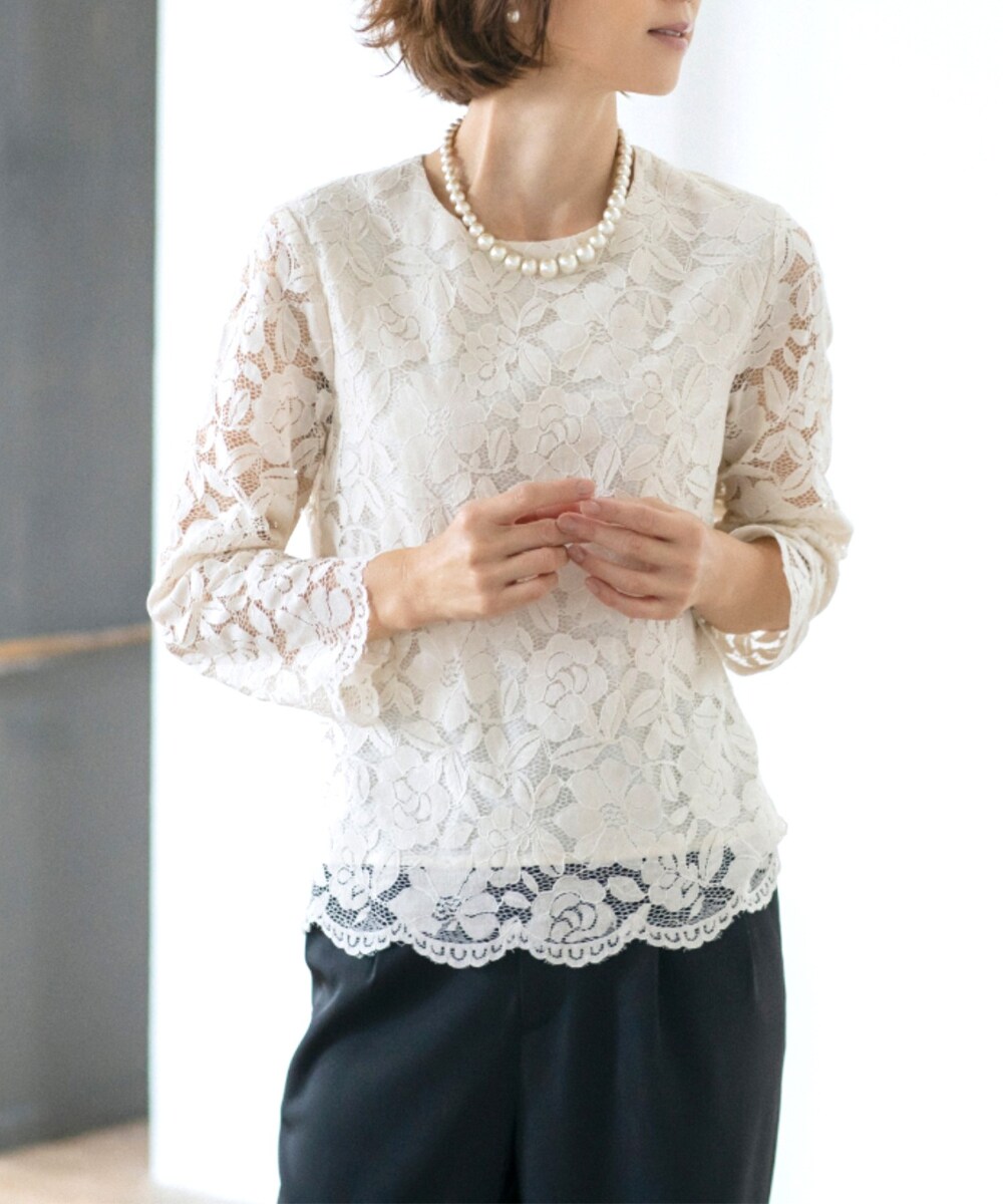 リブルーム（Rebloom）/レディース ベーシック総レースブラウス 花柄 レディース ベーシック総レースブラウス 花柄 | リブルーム(Rebloom
