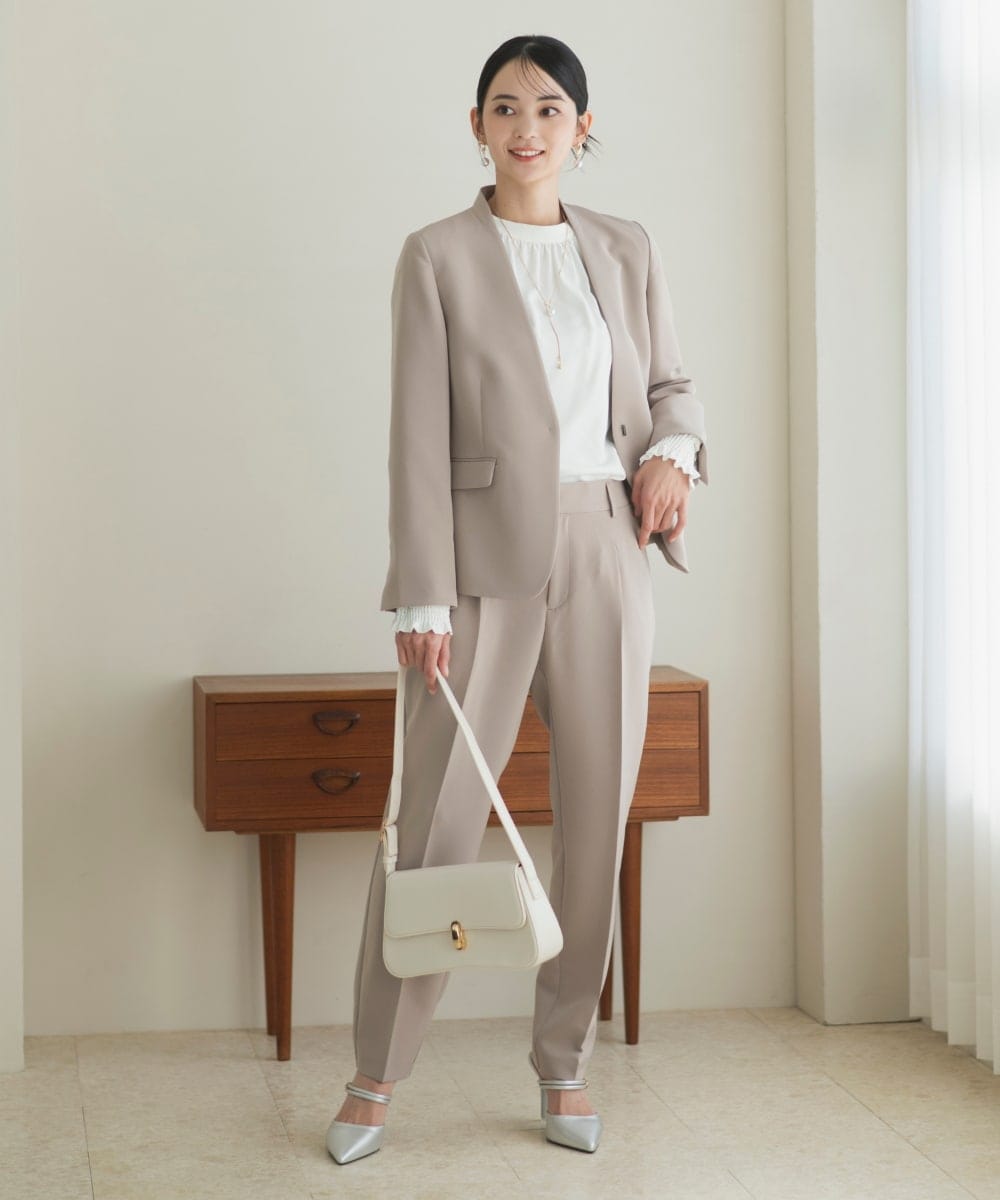 2025SS新作【洗える/UV加工/花粉防止】ノーラペルジャケット・パンツ