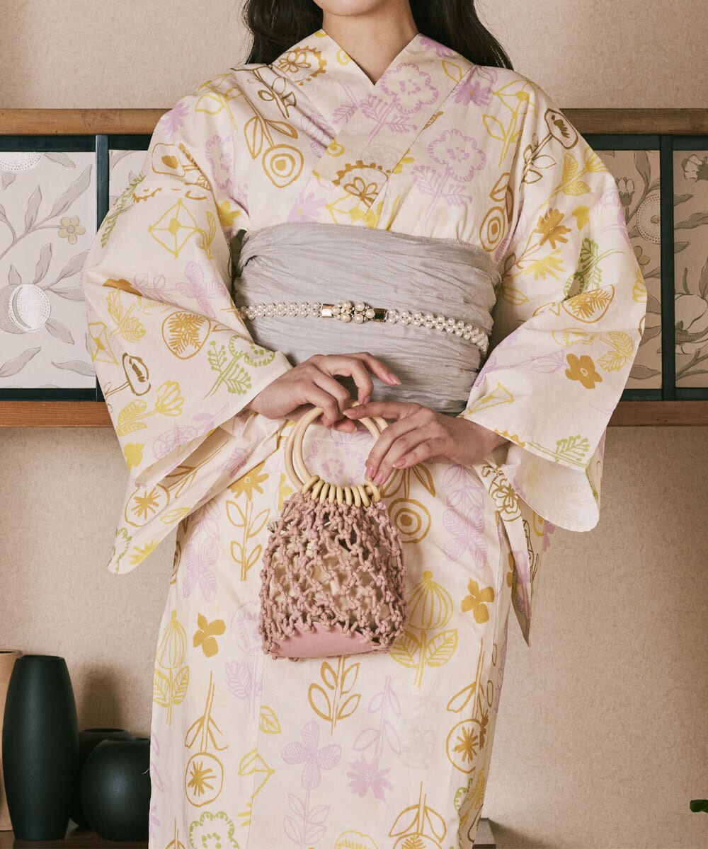 すずらんの夢 浴衣 4点セット（浴衣・兵児帯・腰紐2本） | セレン