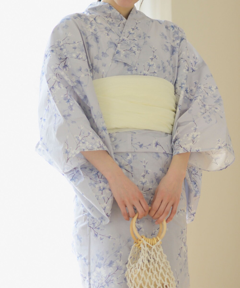 浴衣4点セット 淡花映し (浴衣 兵児帯 腰紐2本) | リブルーム(Rebloom