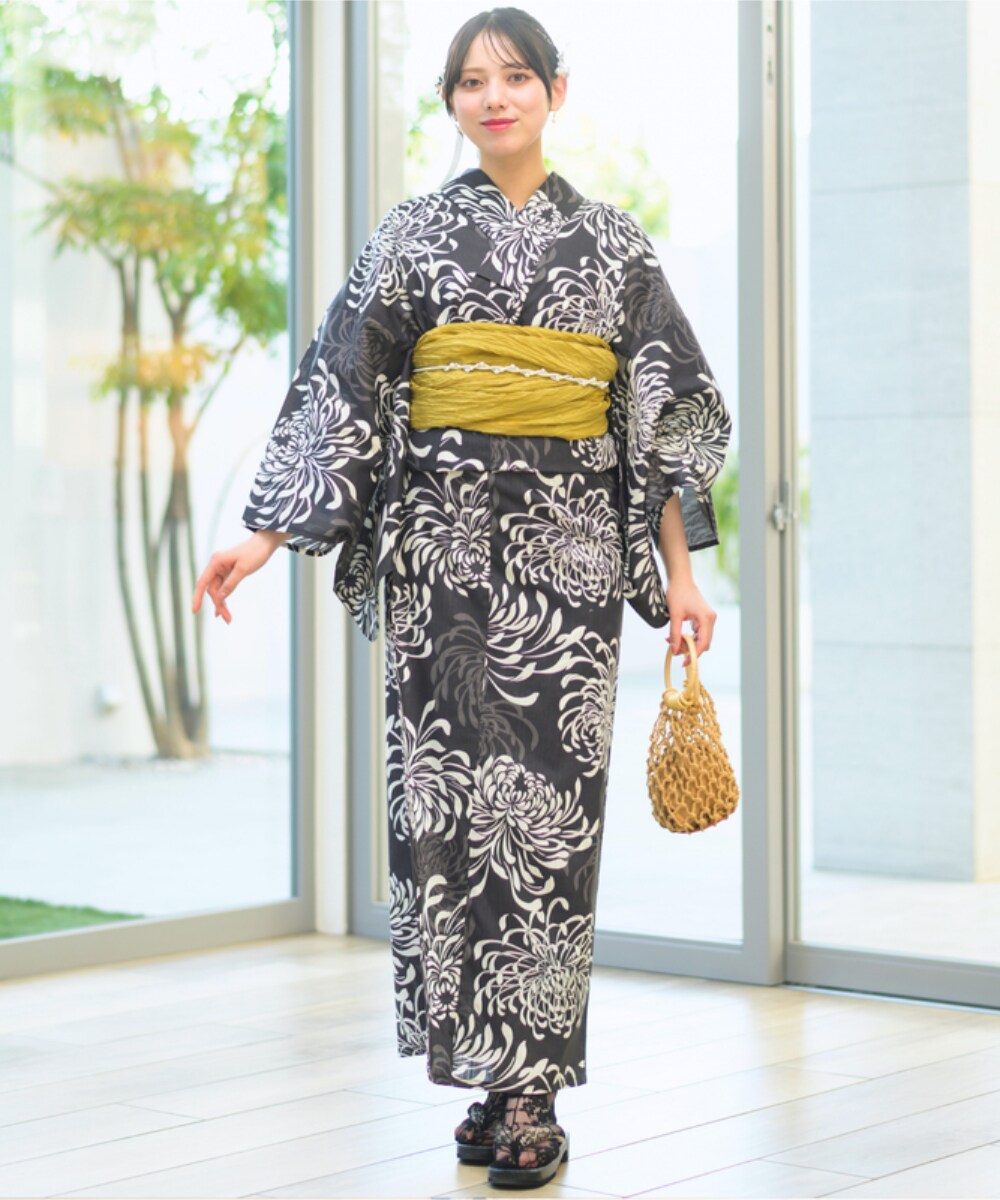 CELEN セレン 高品質パーソナル浴衣 兵児帯セット 月影の菊詩 イエベ秋 夏宵浴衣 月影の菊詩 4点セット(浴衣・兵児帯・腰紐×2) – shop-celen