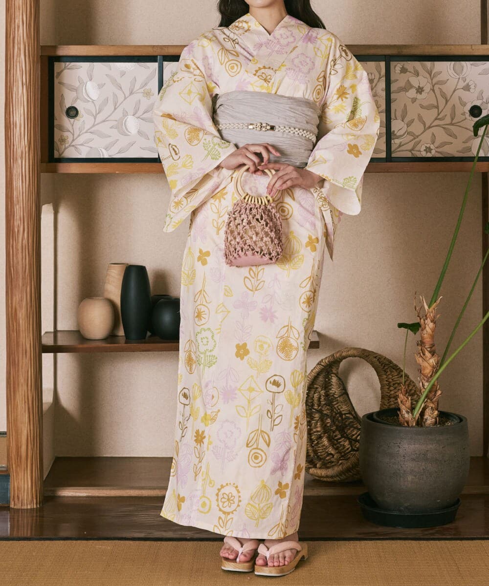 ノルディックの陽だまり 浴衣4点セット（浴衣・兵児帯・腰紐