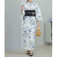 リブルーム(Rebloom)の下駄つき浴衣5点セット 淡花映し (浴衣 兵児帯 腰紐2本 下駄)