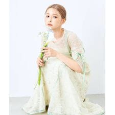 フラワーオーガンジードレス