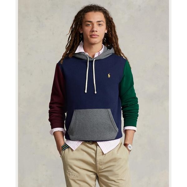 NEW【Polo Ralph Lauren】ロゴ カラーブロック フリースフーディ RL フリース カラーブロックド フーディ | ポロ ラルフ ローレン