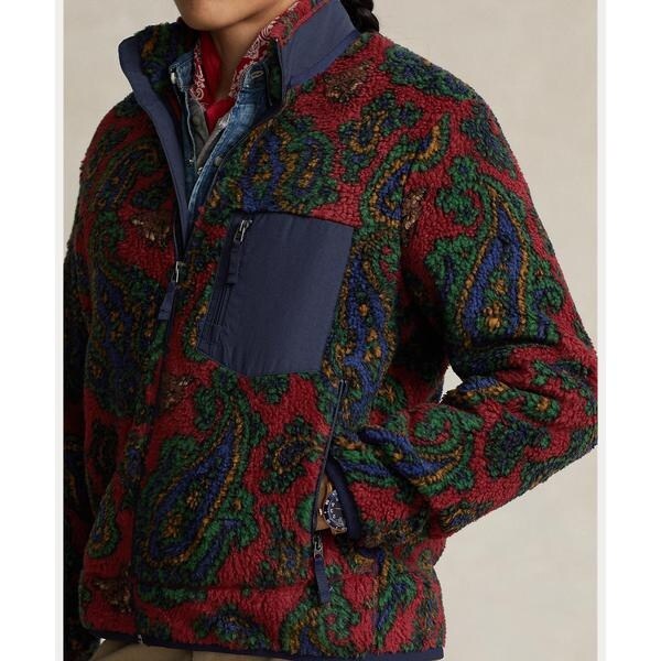 Polo Ralph Lauren ペイズリー フリースジャケット NEW【Polo Ralph Lauren】ペイズリー パイルフリース ジャケット