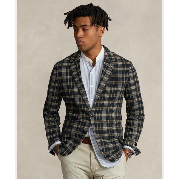 RRL インディゴ プラッド スポーツ コート チェック テーラードジャケット