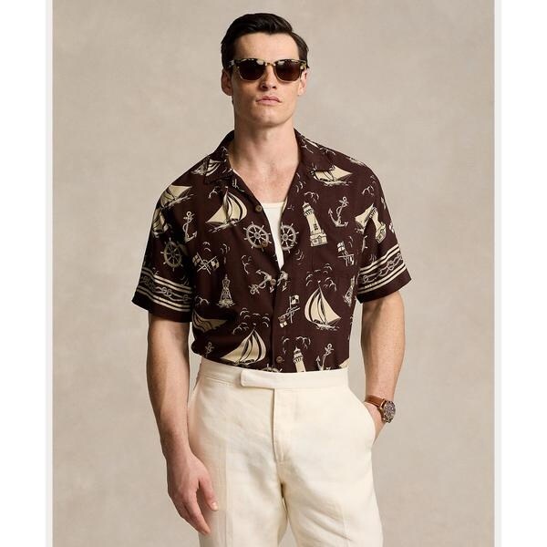【新品タグ付】POLO RALPH LAURENクラシックフィットキャンプシャツ クラシック フィット バンダナプリント キャンプ シャツ
