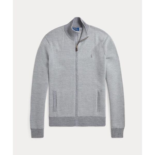 Polo Ralph Lauren ウォッシャブル ウール フルジップ セーター テクスチャード ウォッシャブル ウール フルジップ セーター | ポロ