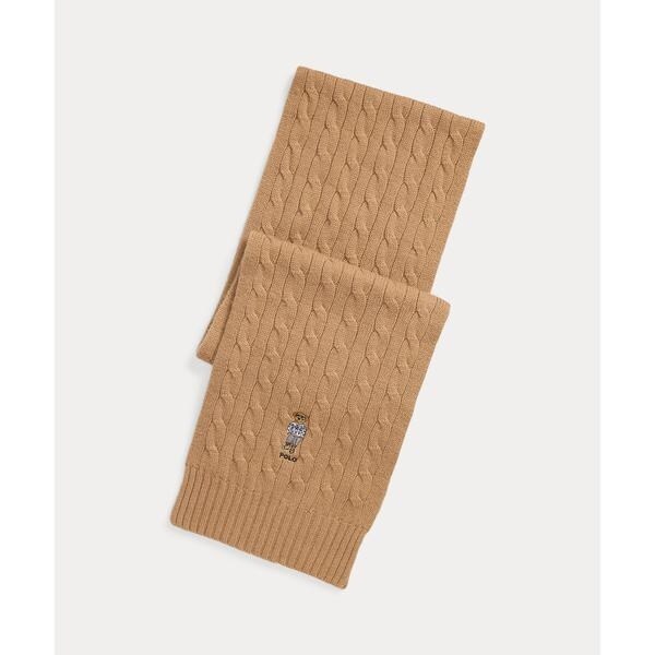 Polo ベア ケーブルニット ウールカシミヤ マフラー | ポロ ラルフ