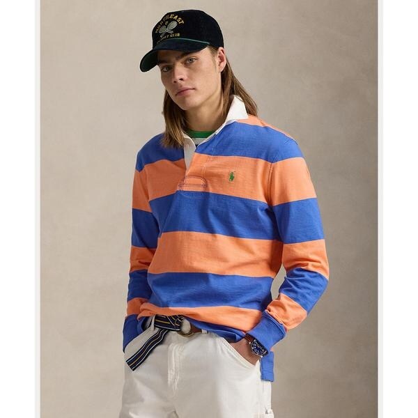 クラシック フィット ストライプド ジャージー ラグビー シャツ | ポロ