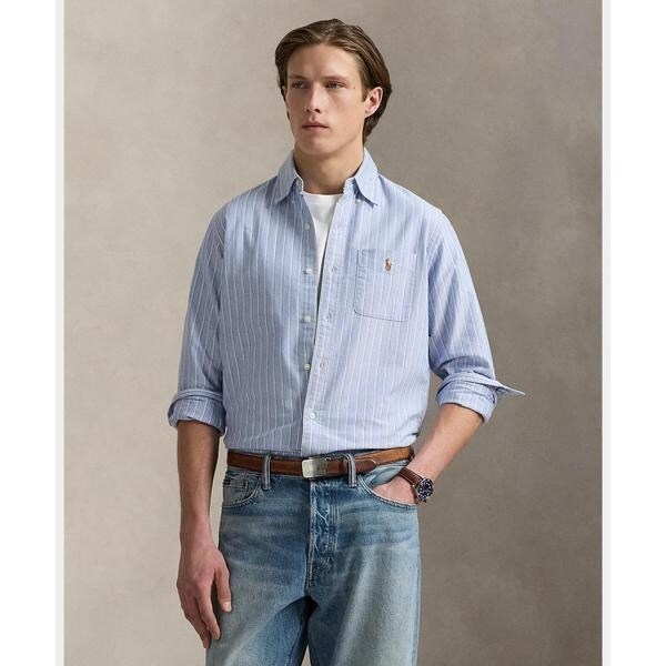 クラシック フィット ストライプド ポプリン シャツ | ポロ