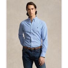 クラシック フィット チェック ストレッチ ポプリン シャツ