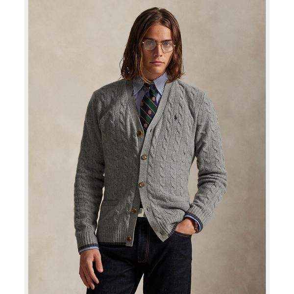 現行品◎ ポロ ラルフローレン ケーブルニット ウールカシミヤ カーディガン M ケーブルニット ウールカシミヤ カーディガン | ポロ ラルフ