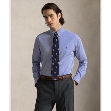 クラシック フィット ストライプド ストレッチ ポプリン シャツ