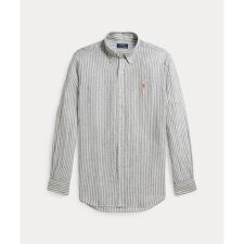 クラシック フィット ストライプド リネン シャツ