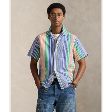 クラシック フィット ストライプド シアサッカー シャツ