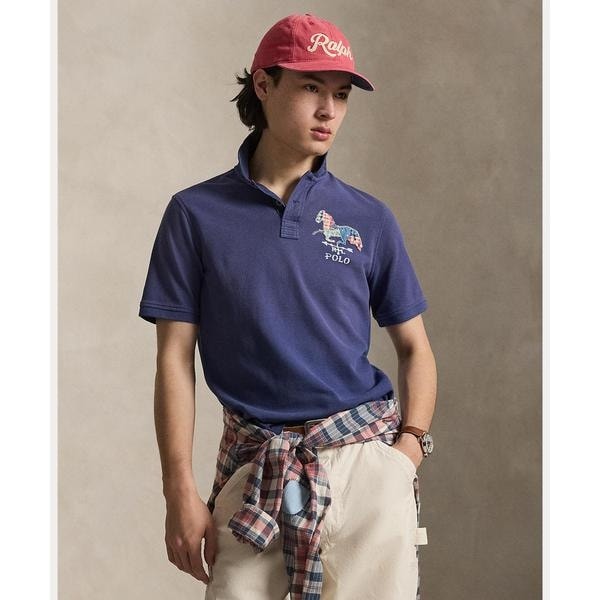 クラシック フィット ホースアップリケド ポロシャツ