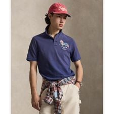 クラシック フィット ホースアップリケド ポロシャツ