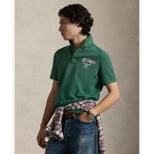 クラシック フィット トラックアップリケド ポロシャツ