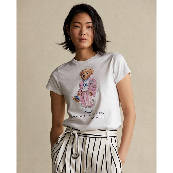激かわラルフローレン ポロベアTシャツ ホワイト ピクニックベア
