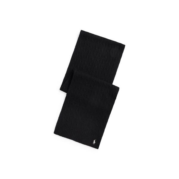 ●Polo Ralph Lauren ウールカシミヤ ケーブルニットマフラー POLO RALPH LAUREN Polo Ralph Lauren ポロ ラルフローレン