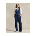 ベルテッド プリーテッド ワイドレッグ デニム パンツ | ポロ ラルフ 