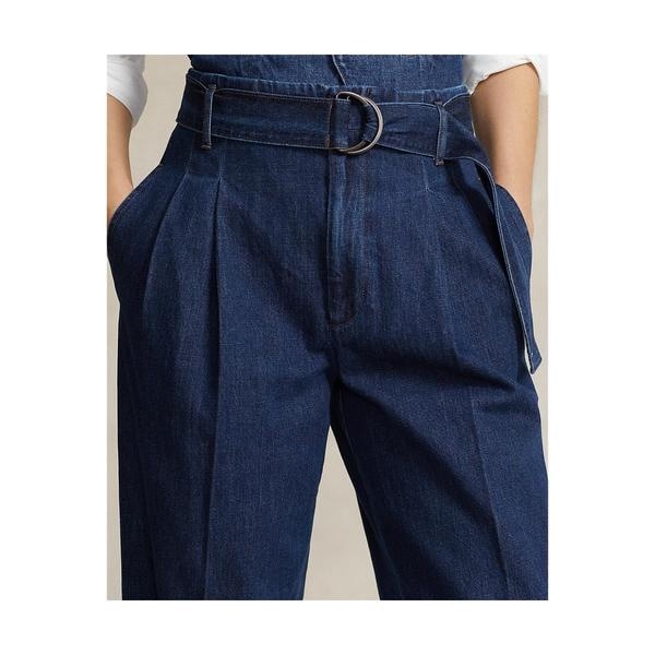 Ralph Laurenベルテッド プリーテッド ワイドレッグ デニム パンツ ベルテッド プリーテッド ワイドレッグ デニム パンツ | ポロ