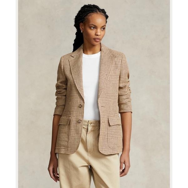 【Ralph Lauren Collection】リネンブレンドツイードジャケット Glen プラッド リネン ツイード ブレザー | ポロ ラルフ
