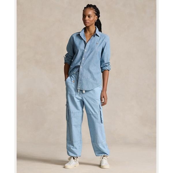 Lauren Ralph Lauren シャンブレーカーゴアンクルパンツ シャンブレー カーゴ パンツ | ポロ ラルフ ローレン(POLO RALPH