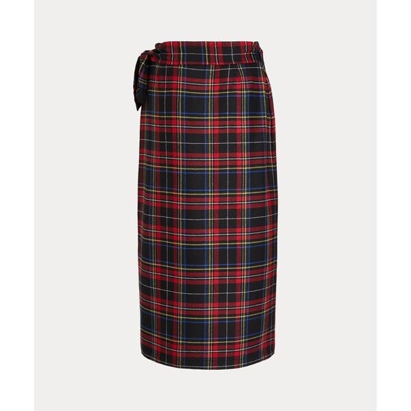 チェック ウールブレンド ラップ スカート | ポロ ラルフ ローレン