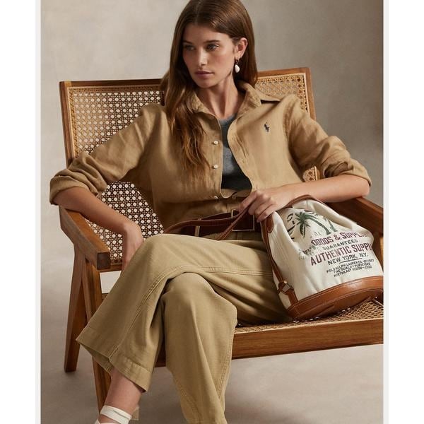 クラシック フィット リネン シャツ