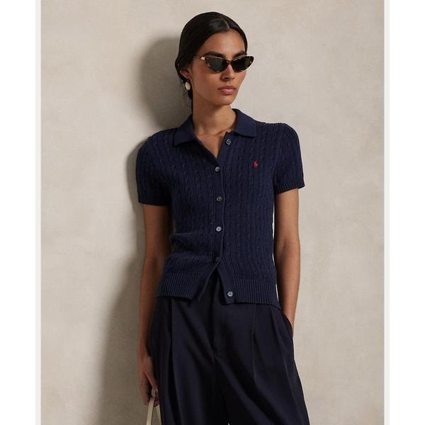 ケーブル コットンショートスリーブ Polo カーディガン　ポロラルフローレン ケーブル コットン ショートスリーブ Polo カーディガン | ポロ ラルフ